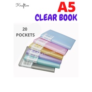 [ A5 20 POCKET ] KIDARIO A5 PP PLASTIC CLEAR BOOK / CLEAR HOLDER A5 / A5 PLASTIC POCKET FILE / A5 DI
