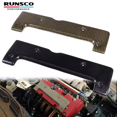 Real Carbon Fiber Spark Plug Cover For Honda K20 & K24 Engine Acura RSX TSX Type R DC5 EP3