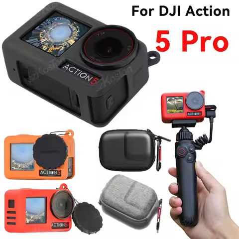 Silicone Protective Cover For DJI OSMO Action 5 Pro Cover Sleeve Protective Shell Lens Cap Action 5 