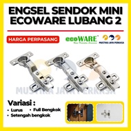 ECOWARE 26mm 2-Hole Mini Spoon Hinge Kitchen Set Cabinet Hinge