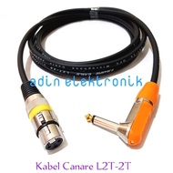 kabel canare l2t-2s + jack akai 6.5mm male l to xlr female 05 meter - 3 meter