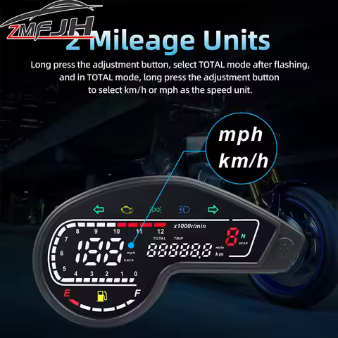 AD Universal 12V Motorcycle Dashboard Speedometer For Honda NXR150 NXR125 Bros RPM EFL Failure With