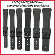 【Watch Strap】 Silicone Watch Strap 12 14 16 18 20 22mm Electronic Watchband for W800H SGW400 F91W F8
