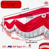 BEAUTIFUL PREMIUM BACKGROUND FLAG 10 WAVES (7.7 meters)