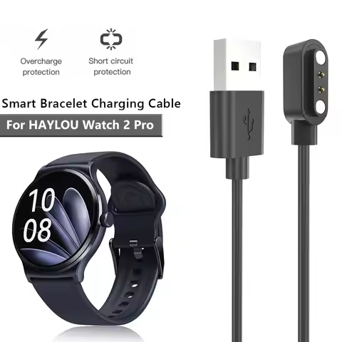 USB Cable Charger for HW12 HW16 HW21 for Smart Watch Replacement 2 pin Magnetic Smartwatch Chaging C