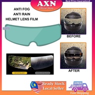 AXN Anti Fog Anti Rain Motorcycle Helmet Visor Sticker Lens Clear Vision Rainproof Topi Keledar