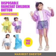 Disposable Raincoat Rain Coat Kids Raincoat Button Raincoat Baju Hujan Budak Baju Hujan Kanak Kanak 