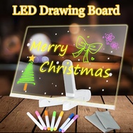 LED Glowing Drawing Board Writing Board Message Board Drawing Board For Kids Acrylic Erasable Drawin