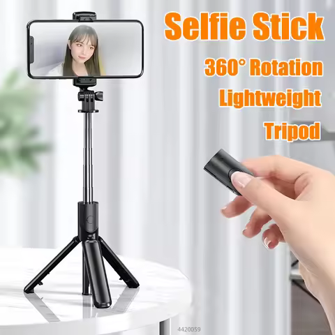 Roreta 2024 NEW Foldable Wireless Bluetooth Selfie Stick Tripod with Bluetooth Shutter Stainless Ste