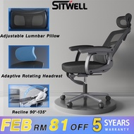 SitWell 1038 Adjustable Office Chair Ergonomic Chair Professional Gaming Chair kerusi office- 3 Year