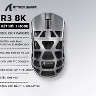 Chuột Bluetooth Attack Shark R3 Hợp Kim Magie Polling Rate 8K Không Dây Siêu Chip PAW3395 26000 DPI