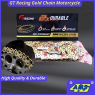 46AMS  Motorcycle GT Racing Gold Chain Racing Chain Rantai Motor 428Hx122L / 428Hx132L / 415Hx132L /