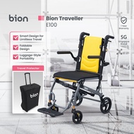Bion Traveller Pushchair E100 | 15in Seat Wheelchair with Luggage Style Handle Compact Flip-up Armre