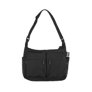 MRFM - SHOULDER BAG CRINKLE BLACK PARACHUTE SLING BAG COLLEGE BAG/ BG-001