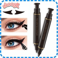 SHOOGEL 2pcs/box Winged Eyeliner Stamp Wingliner, Waterproof 2 Pens Eyeliner Stamp, Fashion Long-Lasting Liquid Eye Liner Smudgeproof Wing Cat Eye Stamp