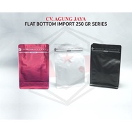 Standing Pouch/ Flat Bottom Import 250 Gr/Coffee Container/Food Container/Yk