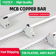 Tinned Copper Comb Busbar MCB Copper Bar 1P 32A 2P 63A 2-16 Ways Anti-Rust Distribution Box Wiring C