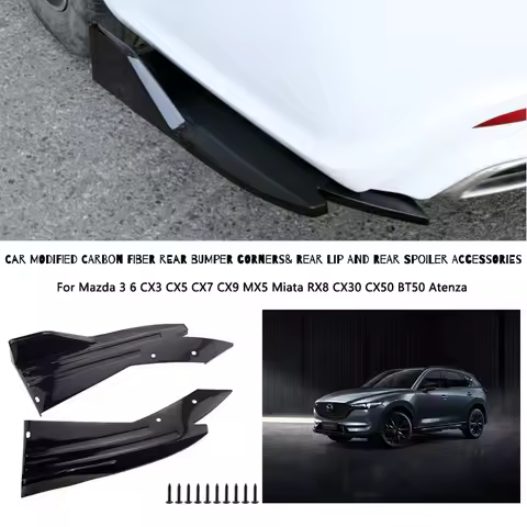 Rear Bumper Lip Diffuser Splitter Canard Protector Front For Mazda 3 6 CX3 CX5 CX7 CX9 MX5 Miata RX8