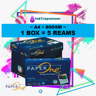Paper One Bond Paper A4 80gsm 1 BOX (5 reams)