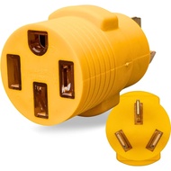 MECMO (Fits 3-Prong Stove Outlet) NEMA 10-50P to 14-50R Adapter, 50A Older Range to 4 Prong EV Charg