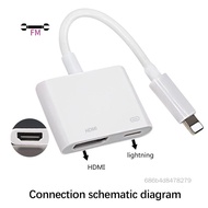 Lightning to HDMI Digital AV TV Cable HD Adapter Compatible With Apple iPhone X 8 7 6 Plus iPad FM-M