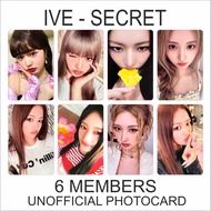 IVE SECRET XOXZ Rei Yujin Wonyoung Photocard Kpop