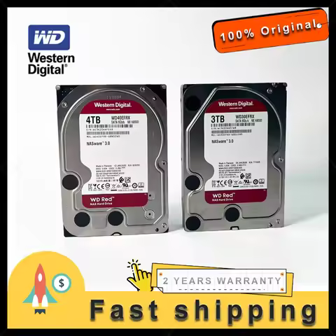 Western Digital WD Red NAS HDD 1TB 2TB 3TB 4TB 5400RPM 64MB Cache SATA 6Gb/s 3.5" Internal Hard Driv