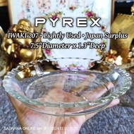 7.5inches PYREX IWAKI 207 JAPAN MICROWAVABLE DEEP PLATE (USED) • JAPAN SURPLUS