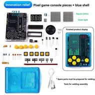 DIY Pixel Game Kit Mini Pixel Game Console with Voice Electronics DIY Soldering Project Practice Sol