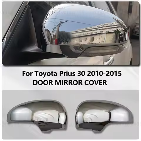 Chrome Car Rearview Accessories Decoration For Toyota Prius 30 XW30 Wish iQ 2010 2012 2013 2014 2015