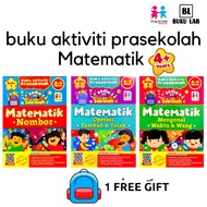 Set Buku Latihan prasekolah budak - buku matematik 4 tahun - 5 tahun - buku latihan tadika - kindergarten books - maths