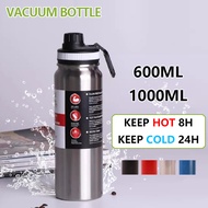 Thermo 2in1 Hot And Cold 800ml/1000ml Double Wall Vacuum Insulated Aqua Flask Tumbler With Handle 304 Stainless Steel Sport Water Bottle