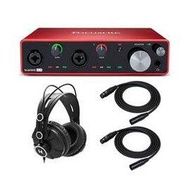 Focusrite Scarlett 錄音介面 4i4 3rd Gen 4x4 USB Audio Interface Bundle with Headphones and 2 XLR Cables [2美國直購]