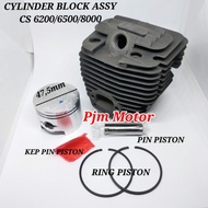 Cylinder Block Boring blok Komplit Mesin Chainsaw Senso sinso 628 6200 6500 6800 8000 9000