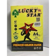【1PACK=450SHEET ! ! !】LUCKY STAR PREMIUM COLOUR PAPER 80GSM 450 SHEET (CS363 CYBER YELLOW) CYBER COL