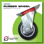 HEAVY DUTY SWIVEL RUBBER WHEEL