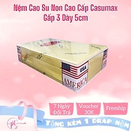 Nệm Cao Su Non Cao Cấp Casumax Gấp 3 Dày 5CM Kích Thước 80cn/1m/1m2/1m4/1m6/1m8 Đủ Size - Tặng Kèm D