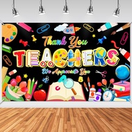 5X3FT Thank You Teachers Banner Thank You Teachers Decorations Teacher Appreciation Week Backdrop We