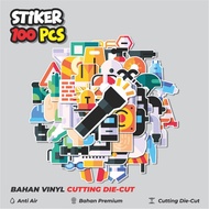 50 pcs Job Safety Stickers Cute Creative Decoration for Notebooks, Skateboards, hp