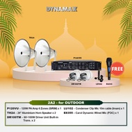 PA System For Surau/ Masjid Package DYNAMAX P120VU PA Amplifier, 24 inch Horn Speakers with driver u