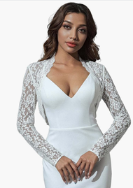 Bolero Pengantin brokat lengan panjang/ Bolero wedding/ blazer/cardigan