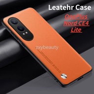 For OnePlus Nord CE4 Lite 5G 2024 Case Soft Silicone Plain Leather Protective Casing For NordCE4 4Li