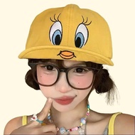 TW150 Women's Baseball Cap Tweety Yellow Cute Cartoon Korean Ulzzang Style