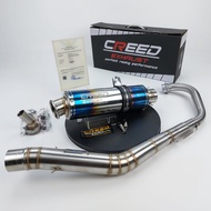 knalpot racing Creed Exhaust Original suara ngebass padat adem, cocok utk vixion, satria fu, sonic, 