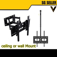 High Quality TV LCD wall or ceiling mount Double arm Swivel Slimed wall mounted Fixed TV bracket for 32 to 85 inch