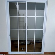 pintu kaca ornamen aluminium