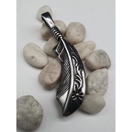 Takahashi Goro’s Style Stainless Steel Feather Pendant