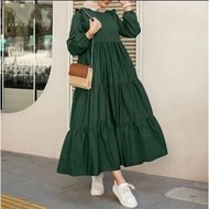 Midi Dress Korea Premium Mewah 2022/Midi Dress Wanita Modreen/Midi
