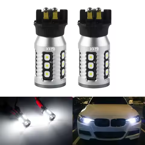 Canbus PW24W PWY24W 16 SMD LED Bulbs Side Daytime Light For BMW Audi VW Golf VII