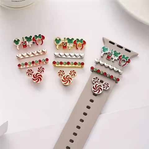Cartoon Charms Watch Band Decoration Ring for Apple Watch Mouse Ornament for Iwatch Jewelry Accessor
